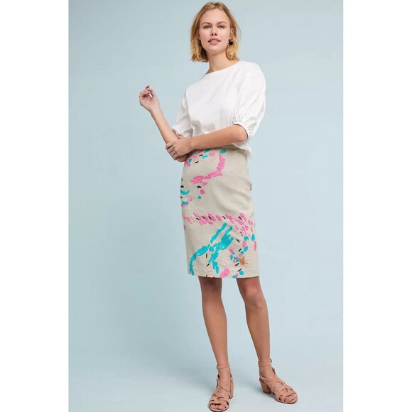 Anthropologie Albury Textured Pencil Skirt by Tracy Reese Sz. 2 See Description - Picture 4 of 16